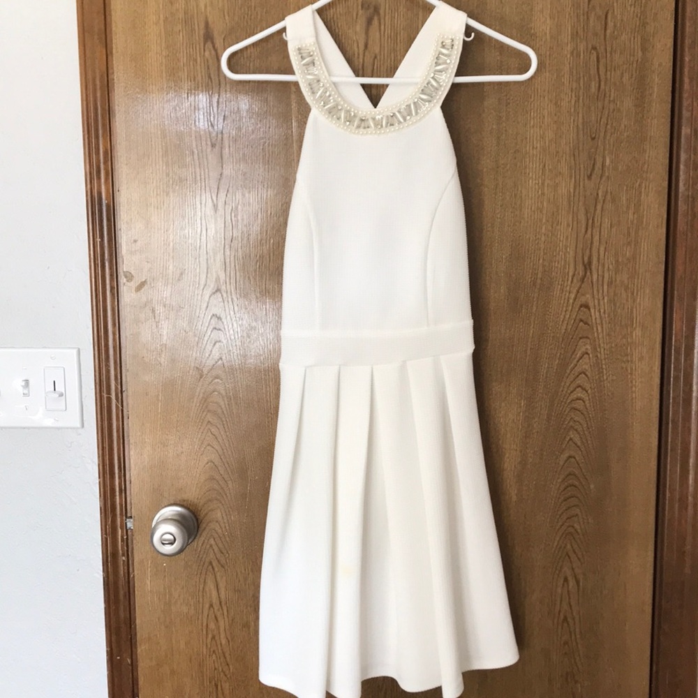 Pretty white dress.